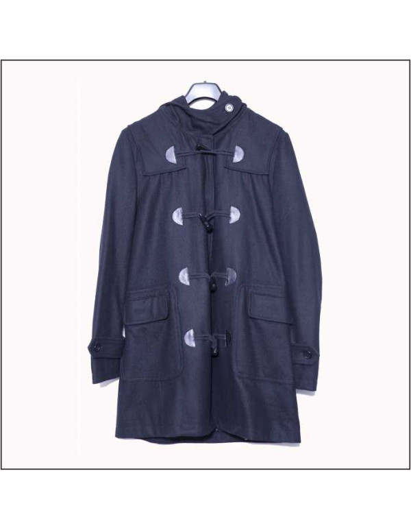 Vera wool blend ladies jackets with hood & toggle buttons